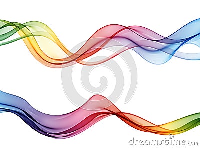 Abstract smooth web wave swoosh set transparent satin light speed border modern layout. Vector Illustration