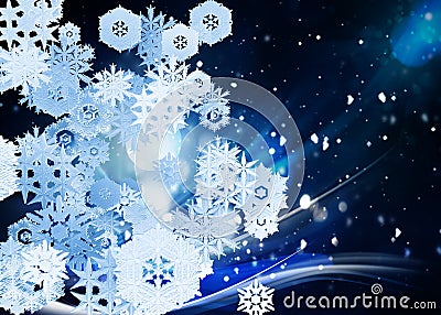 Abstract snowflakes Stock Photo