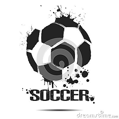 Abstract soccer ball icon Vector Illustration