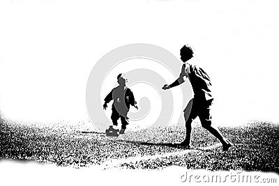 Abstract Soccer Players Stock Photo