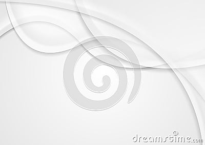 Abstract soft blurred grey waves background Vector Illustration