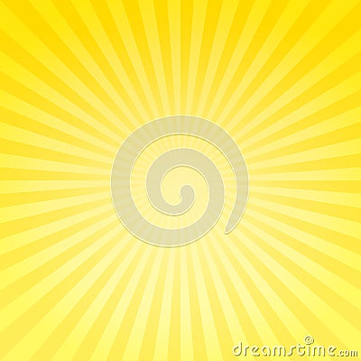 Abstract soft bright Yellow gradient rays background. Vector EPS 10, cmyk Vector Illustration