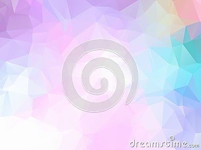 Abstract Soft light rainbow background consisting of colored triangles. Abstract colorful Polygonal Mosaic Background, Creative D Vector Illustration