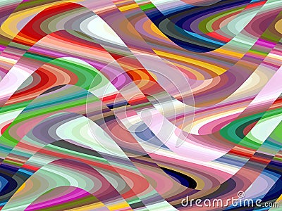 Abstract soft sparkling waves rainbow vivid sparkling colors, elegant abstract geometries, background Stock Photo