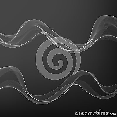 Abstract soft speed futuristic swoosh wave. Minimalistic divider swoosh lines in gradient Vector illustration Vector Illustration