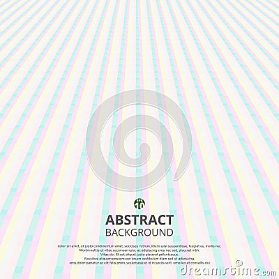 Abstract of soft sweet stripe line pattern perspective background, Vector Illustration