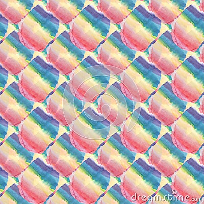 Abstract sophisticated wonderful gorgeous elegant graphic beautiful colorful rainbow pattern watercolor Cartoon Illustration