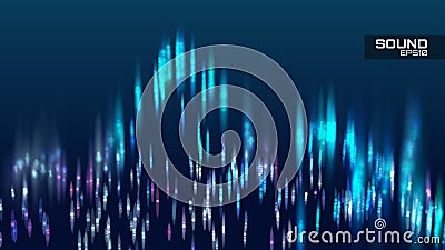 Abstract sound wave vector background. Tune spectrum soundwave Vector Illustration