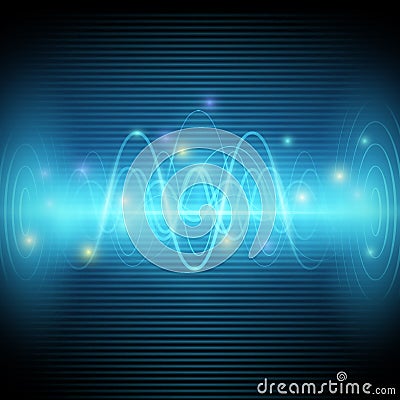 Abstract sound waves, Blue light music Equalizer vector design Vector Illustration