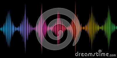 Abstract soundwaves background Vector Illustration