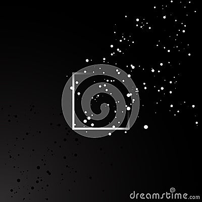 Abstract space background. Minimalist cosmos concept vector illustration. Black color science background. Digital data Vector Illustration