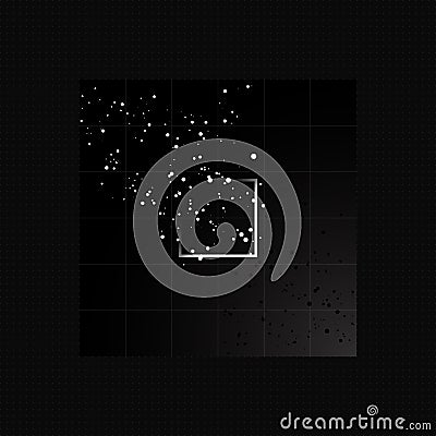 Abstract space background. Minimalist cosmos concept vector illustration. Black color science background. Digital data Vector Illustration