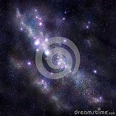 Abstract space background with stars and starfield, nebula Stock Photo