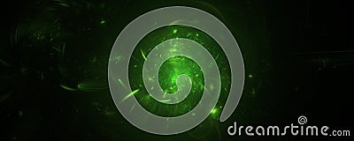 Abstract space green energy background Stock Photo