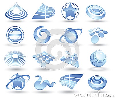 Abstract space icons Vector Illustration