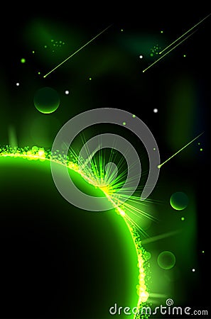 Abstract space scene Cartoon Illustration