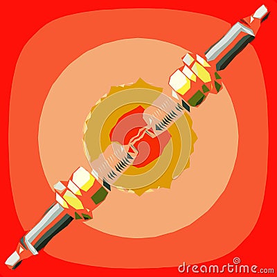 Abstract Spark Plugs Stock Photo