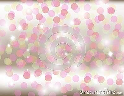 Abstract Sparkling Stars Golden Holiday Background bokeh effect. Vector Illustration