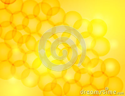 Abstract Sparkling Yellow Holiday Background bokeh effect. Vector Illustration