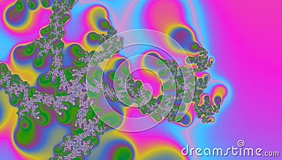Abstract spectral fractal rainbow swirl. Psychedelic colorful background Stock Photo
