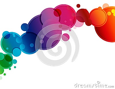 Abstract Spectrum Circle Background Vector Illustration