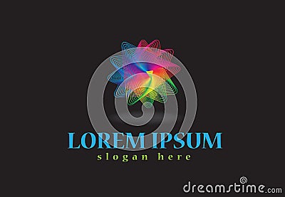 Abstract spectrum logo vector image design Vector Illustration