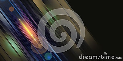 Abstract speed cyber flow. High tech background. Stripes, strings, rays Cartoon Illustration