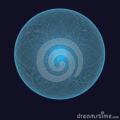 Abstract spherical object Vector Illustration