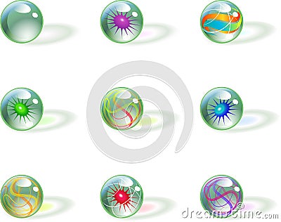 Abstract spherical signs Vector Illustration