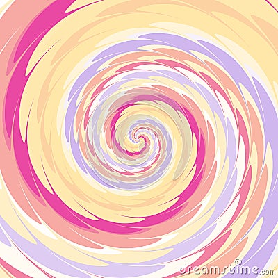 Abstract spiral background in pink, violet, yellow, rosy and white Stock Photo