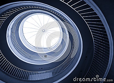 Abstract spiral staircase Stock Photo