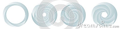 Abstract spiral, swirl, twirl design element. Curlicue, rotating shape. Volute, vortex, helix element Vector Illustration