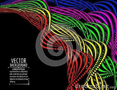 Abstract spiral wave background. Vector Vector Illustration