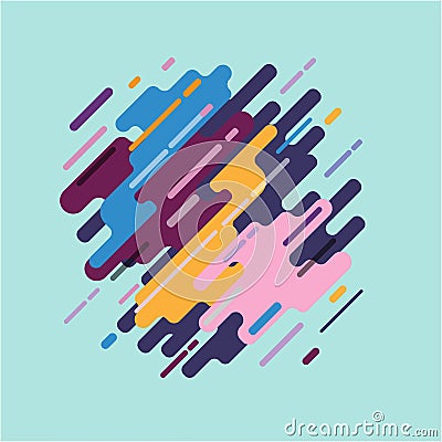 Abstract splash art digital paint. Vector Illustration