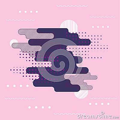 Abstract splash art digital paint. Vector Illustration