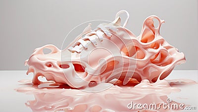 Abstract Splash, Macro Design Art Background, Pattern Textured Wallpaper, using Generative ai Stock Photo