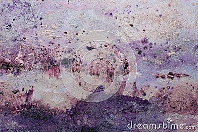 Abstract Splash Painting Art: Strokes with Different Color Patterns like Purple, Violet, Yellow and Black Stock Photo