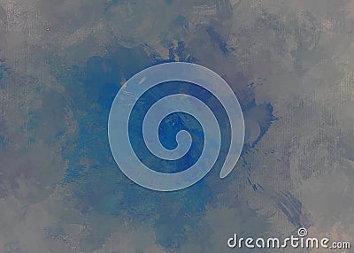 Abstract splashed background with blue center and grey fabric material Stock Photo