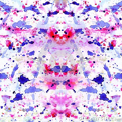 Abstract splashed and splattered splotches of colorful violet Stock Photo