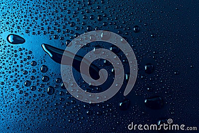 Abstract splashes of water on a black background Stock Photo