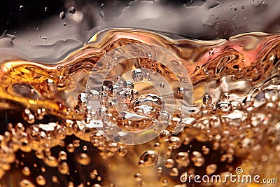 Abstract splashes of white wine on a black background Stock Photo