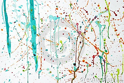 Abstract Splats and Drips Stock Photo