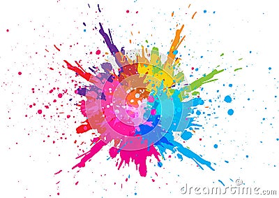 Abstract splatter color background. illustration vector design Vector Illustration