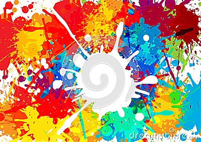 Abstract splatter multi color background. illustration de Vector Illustration