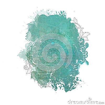 Abstract splotch on white background Stock Photo