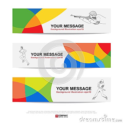 Abstract sport banner for Website Ads Vector Illustration