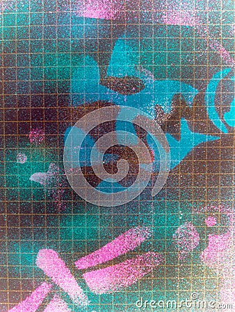 Abstract spray multicolor painting texture Stock Photo