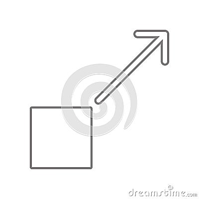 abstract square arrow up logo icon. Element of web for mobile concept and web apps icon. Outline, thin line icon for website Stock Photo