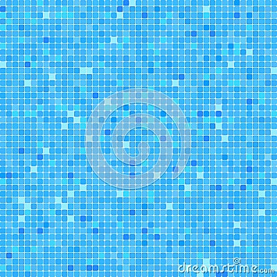 Abstract square blue mosaic background. Vector Illustration