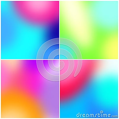 Abstract square blurred gradient backgrounds Vector Illustration